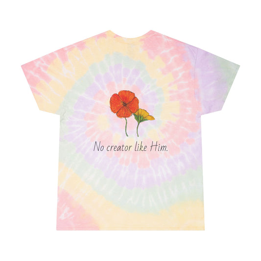 Tie-Dye Tee, No creator like Him-floral tee